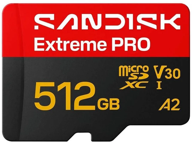 Alt view image 6 of 10 - SanDisk 512GB Extreme PRO microSD A2 microSDXC UHS-I U3 C10 A2 V30, up to 250MB/s for 4K UHD Video Memory Card + Adapter SDSQXCJ-512G-GS6MA