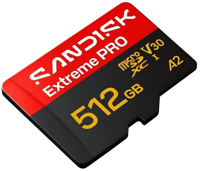 Alt view image 7 of 10 - SanDisk 512GB Extreme PRO microSD A2 microSDXC UHS-I U3 C10 A2 V30, up to 250MB/s for 4K UHD Video Memory Card + Adapter SDSQXCJ-512G-GS6MA