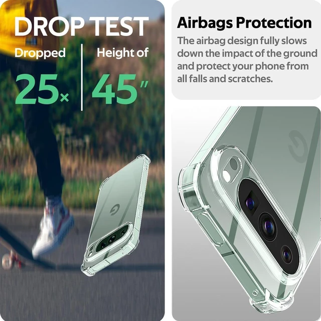 Alt view image 11 of 14 - Case for Google Pixel 10/Pixel 10 Pro Phone Cover Clear TPU Shockproof Heavy Duty Bumper Slim Back Protection Anti-yellowing Case for Pixel 10/Pro 6.3 Inch