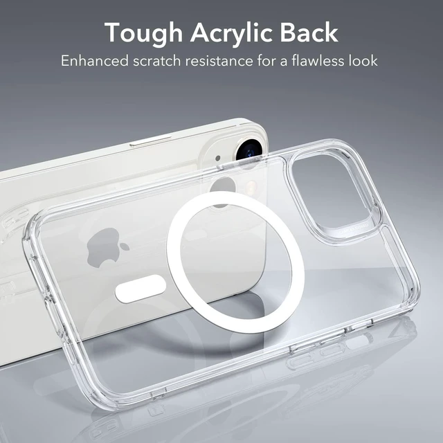 Alt view image 13 of 14 - For iPhone 14/13 Case for MagSafe, Anti-Yellowing, Clear | Ultra Slim, 3X Military-Grade Drop Protection, Magnetic Phone Case, Impact Absorbing, Resists Scratches