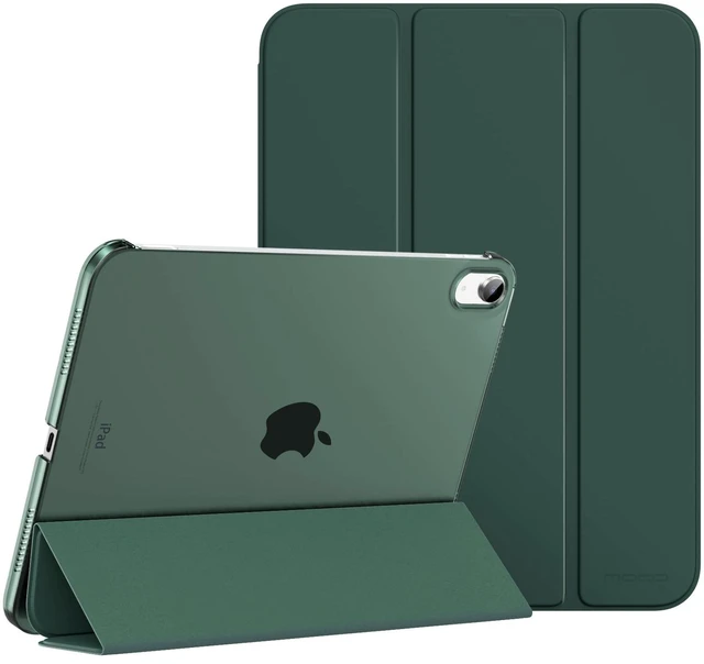 Alt view image 8 of 14 - MoKo for iPad (A16) 11th Generation Case,iPad 10th Gen Case, Midnight Green | For iPad 11/10.9 Inch Case 2025/2022, Slim Stand Hard PC Translucent Back Shell Smart Cover,Support Touch ID,Auto Wake