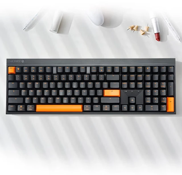 Alt view image 13 of 14 - CHERRY MX 2.0S PRO Wireless Tri-Mode Mechanical Keyboard, 108 keys, Full Anti-Ghosting, Ideal for Gaming and Office Use, Compatible with Windows and Mac, Night Flame, Black Tea Switch