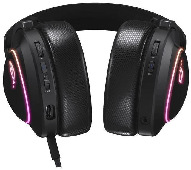 Alt view image 13 of 13 - ASUS ROG Delta II Wireless Gaming Headset (50mm Titanium Drivers, ROG SpeedNova, 10mm Super-Wideband Mic, 110+HR Battery, DualFlow Audio, BT, 2.4 GHz, 3.5 mm, For PC, Switch, PS4, PS5, Xbox) - Black