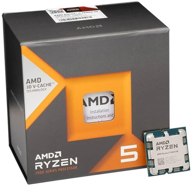 Alt view image 6 of 6 - AMD RYZEN 5 7600X3D Raphael AM5 4.1GHZ 6-CORE Boxed Processor - HEATSINK NOT Included