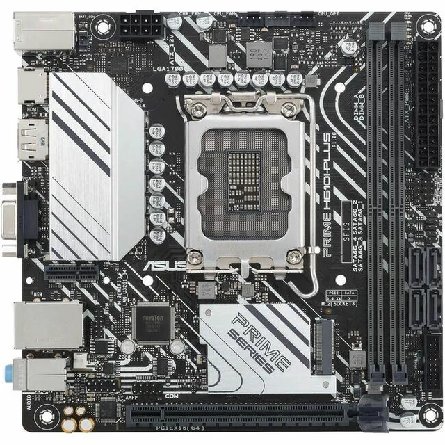 Alt view image 12 of 18 - Asus Prime H610I-PLUS-CSM Desktop Motherboard - Intel H610 Chipset - Socket LGA-1700 - Mini ITX - Pentium Gold, Celeron, Core Processor Supported - 96 GB DDR5 SDRAM Maximum RAM - DIMM, UDIMM - 2 x Mem