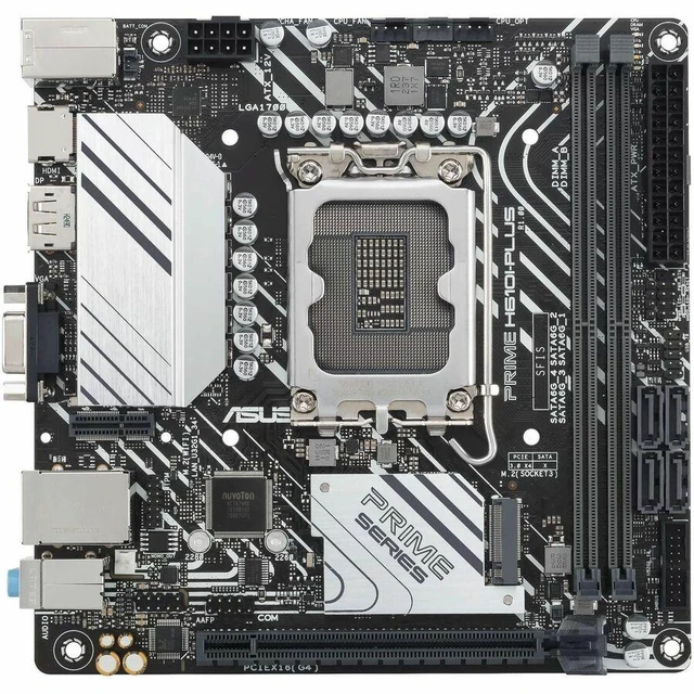 Alt view image 16 of 18 - Asus Prime H610I-PLUS-CSM Desktop Motherboard - Intel H610 Chipset - Socket LGA-1700 - Mini ITX - Pentium Gold, Celeron, Core Processor Supported - 96 GB DDR5 SDRAM Maximum RAM - DIMM, UDIMM - 2 x Mem