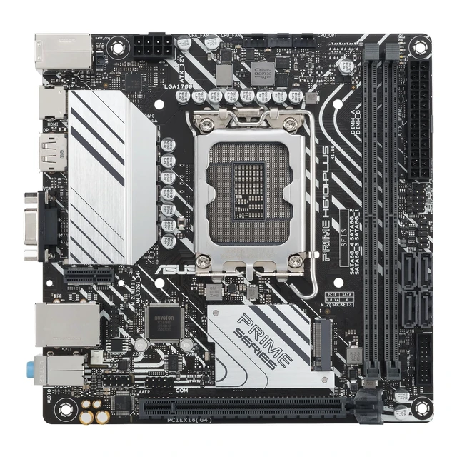 Alt view image 17 of 18 - Asus Prime H610I-PLUS-CSM Desktop Motherboard - Intel H610 Chipset - Socket LGA-1700 - Mini ITX - Pentium Gold, Celeron, Core Processor Supported - 96 GB DDR5 SDRAM Maximum RAM - DIMM, UDIMM - 2 x Mem