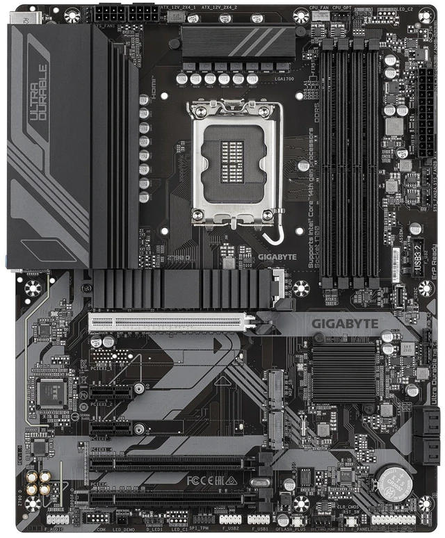 Alt view image 12 of 17 - GIGABYTE Z790 D DDR5 LGA 1700 Intel Z790 ATX Motherboard with DDR4, Triple M.2, PCIe 5.0, USB 3.2 Gen2X2 Type-C, 2.5GbE LAN, PCIe EZ-Latch, Multi-Key