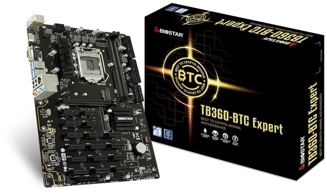 Alt view image 7 of 12 - Biostar TB360-BTC Expert 2.0 Motherboard CPU i3 i5 LGA1151 Intel DDR4 17x PCI-E
