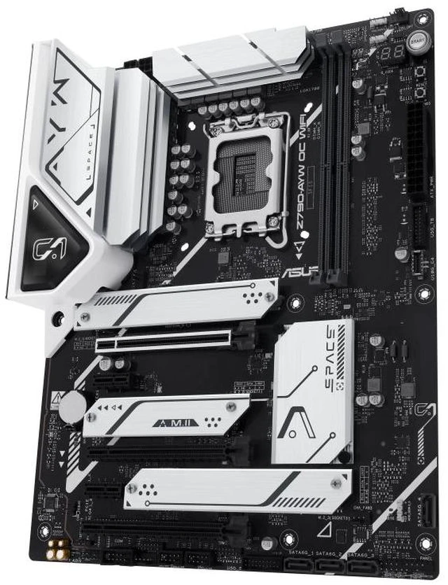 Alt view image 11 of 14 - ASUS Z790-AYW OC WIFI Intel Z790 LGA 1700 ATX motherboard, PCIe 4.0,three PCIe 4.0 M.2 slots,DDR5,Realtek 2.5Gb Ethernet,WiFi 6,HDMI,SATA 6 Gbps,USB 10Gbps TypeC,two-way AI Noise Cancelation,Aura Sync