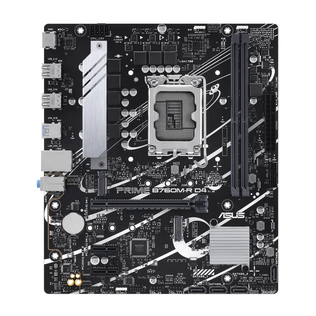 Alt view image 8 of 14 - ASUS PRIME B760M-R D4 Intel B760 LGA 1700 micro ATX