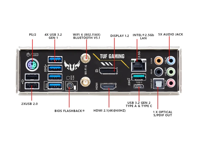 Alt view image 20 of 20 - ASUS TUF GAMING B550M-PLUS (Wi-Fi) AMD AM4 (3rd Gen Ryzen) Micro ATX Gaming Motherboard (PCIe 4.0, 2.5Gb LAN, BIOS FlashBack, HDMI 2.1, USB 3.2 Gen 2, Addressable Gen 2 RGB Header and AURA Sync)