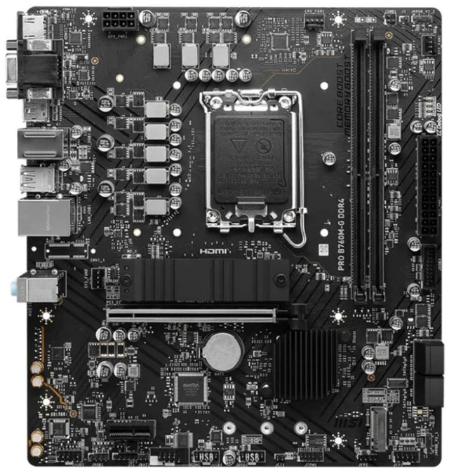 Alt view image 12 of 12 - MSI MSI PRO B760M-G ProSeries Motherboard (mATX, 12th/13th Gen Intel Core, LGA 1700 Socket, DDR4, PCIe 4, 2.5G LAN, M.2 Slots, USB 3.2)
