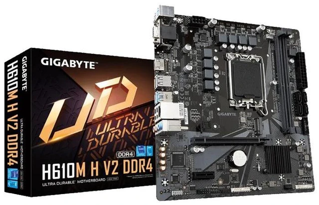 Alt view image 8 of 14 - GIGABYTE H610M H V2 DDR4 motherboard (LGA1700) Supports 13th Generation Intel® Core Processors and 12th Generation Intel® Core, Pentium® Gold and Celeron® Processors*