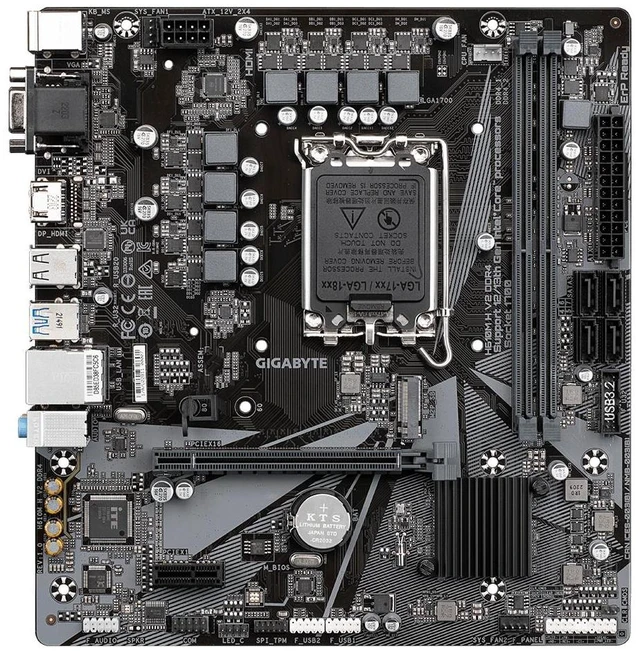 Alt view image 9 of 14 - GIGABYTE H610M H V2 DDR4 motherboard (LGA1700) Supports 13th Generation Intel® Core Processors and 12th Generation Intel® Core, Pentium® Gold and Celeron® Processors*
