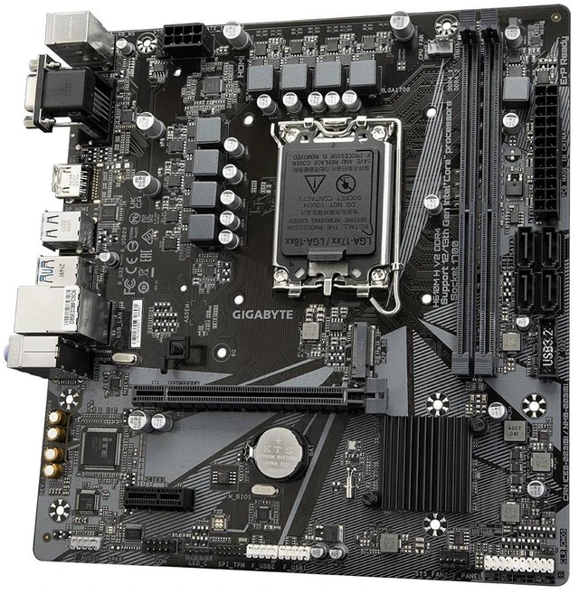 Alt view image 13 of 14 - GIGABYTE H610M H V2 DDR4 motherboard (LGA1700) Supports 13th Generation Intel® Core Processors and 12th Generation Intel® Core, Pentium® Gold and Celeron® Processors*