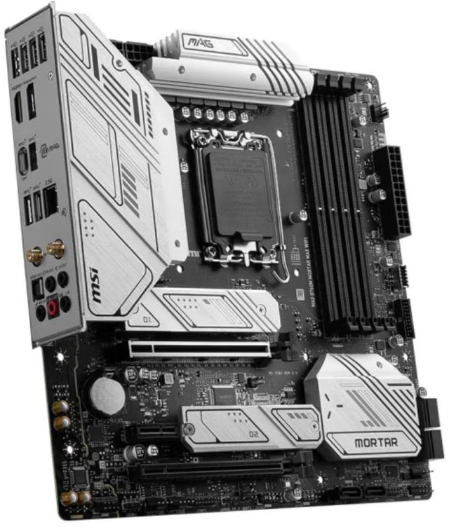 Alt view image 11 of 12 - MSI MAG B760M MORTAR MAX WIFI Gaming Motherboard (Supports 12th/13th Gen Intel Processors, LGA 1700, DDR5, PCIe 5.0, M.2, 2.5Gbps LAN, USB 3.2 Gen2, Wi-Fi 6E, mATX)