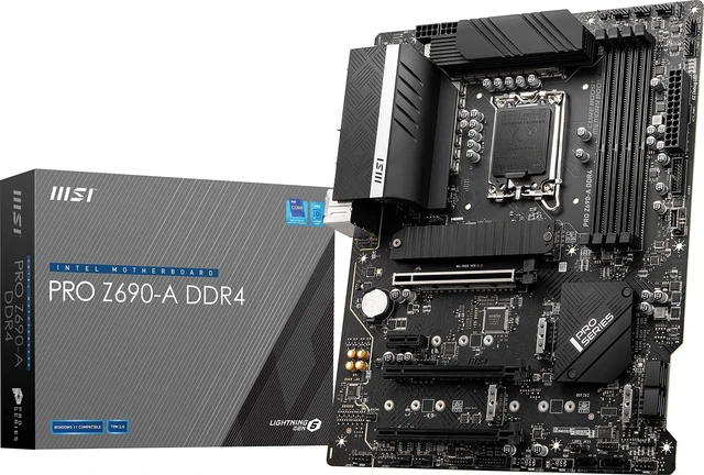 Alt view image 6 of 10 - MSI PRO Z690-A DDR4 ProSeries Motherboard (ATX, 12th Gen Intel Core, LGA 1700 Socket, DDR4, PCIe 4, CFX, M.2 Slots)