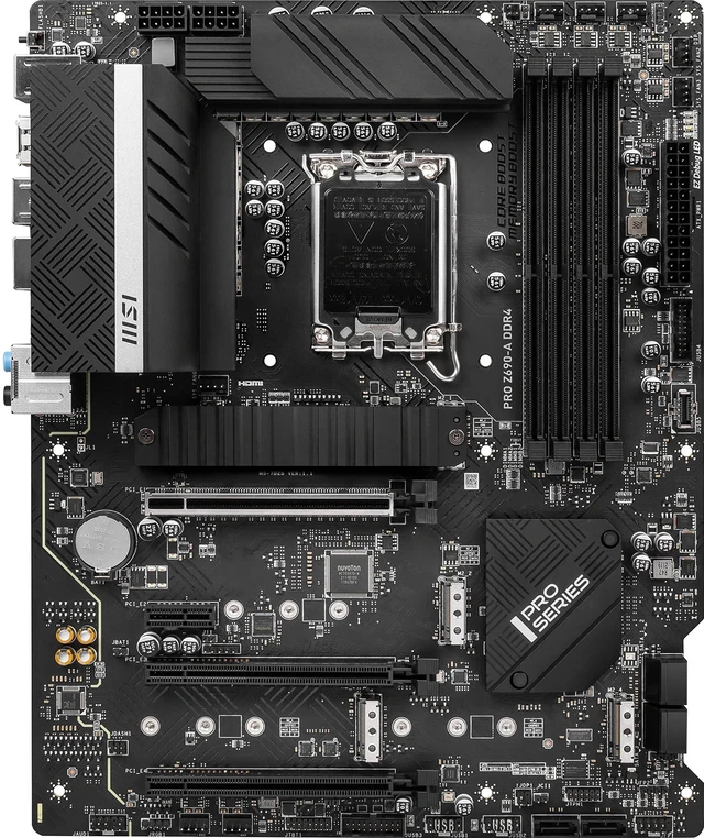 Alt view image 7 of 10 - MSI PRO Z690-A DDR4 ProSeries Motherboard (ATX, 12th Gen Intel Core, LGA 1700 Socket, DDR4, PCIe 4, CFX, M.2 Slots)