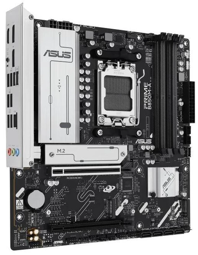 Alt view image 10 of 14 - ASUS PRIME B850M-A AMD B850 (AM5 Socket) micro-ATX motherboard,DDR5,PCIe 5.0 Ready,three M.2 slots,Realtek 2.5Gb Ethernet,dual DisplayPort,front USB 5Gbps Type-C support,BIOS FlashBack,Aura Sync
