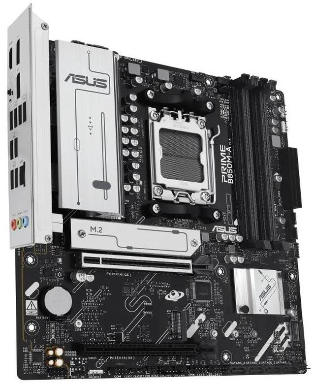Alt view image 11 of 14 - ASUS PRIME B850M-A AMD B850 (AM5 Socket) micro-ATX motherboard,DDR5,PCIe 5.0 Ready,three M.2 slots,Realtek 2.5Gb Ethernet,dual DisplayPort,front USB 5Gbps Type-C support,BIOS FlashBack,Aura Sync