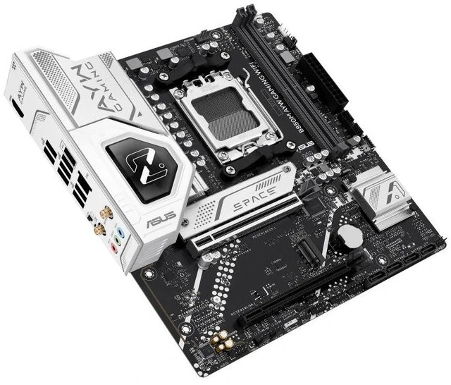 Alt view image 12 of 14 - ASUS B850M AYW GAMING WIFI AMD B850 micro-ATXmotherboard AM5, DDR5, PCle 5.0Ready, Wi-Fi 6,Realtek 2.5Gb Ethernet, HDMlrear USB 10Gbps Type-A, front USB5Gbps Type-c®, BlOS FlashBack, Aura Sync