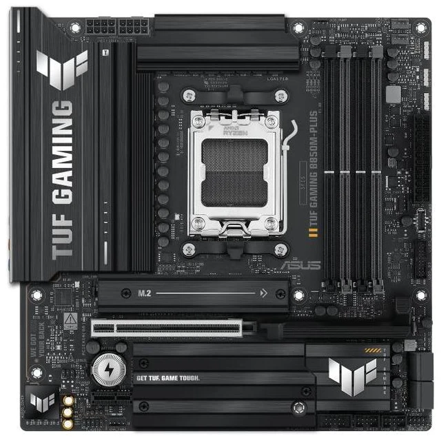 Alt view image 9 of 14 - ASUS TUF GAMING B850M-PLUS AMD B850 mATX motherboard,AM5 DDR5, three M.2slots, Realtek 2.5Gb Ethernet,DisplayPort, rear USB20Gbps Type-c, BlOS FlashBack, Aura Sync