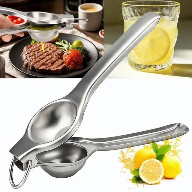 Main image of Lemon Squeezer 7.9 Inch Stainless Steel with Large Hanging Ring Manual | Easy to Carry Lemon Squeezer for Camping Hand Press Lime Juicer Margarita Tool for Kitchen Bar Citrus Press Juicer