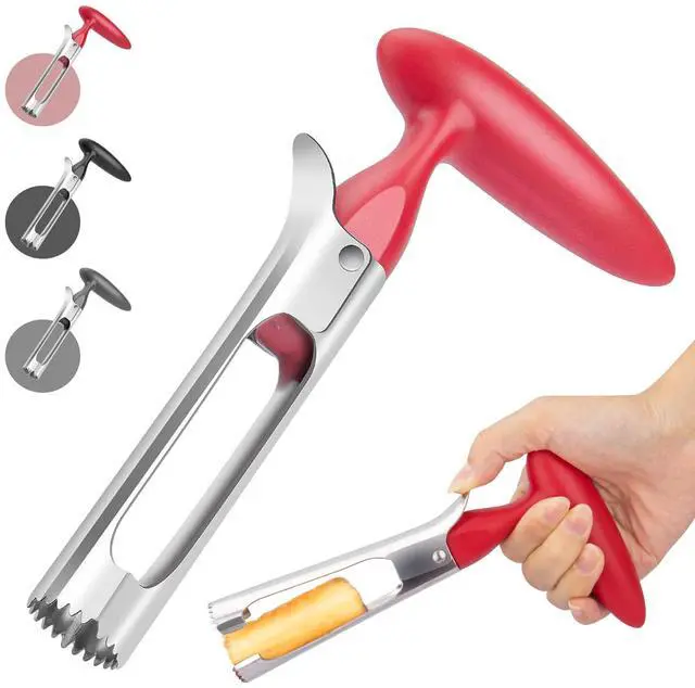 Main image of Premium Apple Corer Tool:Easy to Use and Clean- Durable and Sturdy Design Featuring Sharp Serrated Blades - Stainless Steel Corers for Apple and Pear - Core Fruits with Ease(Red)