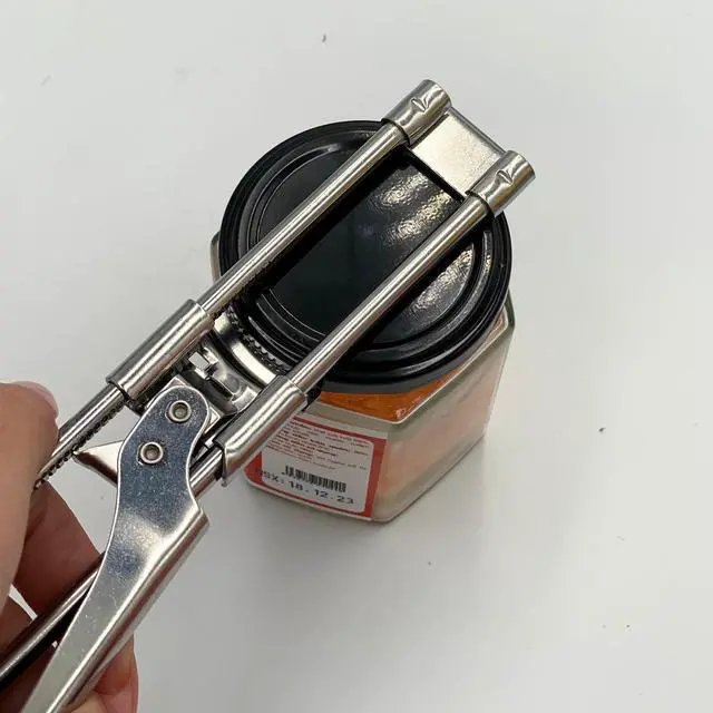 Alt view image 4 of 7 - Jar, Bottle, Can Lid Openers - Adjustable Multifunctional, Stainless Steel Manual Cap Grip Remover for Canning Top, A Kitchen Tool for Seniors, Weak Hands, Vintage Old School Life Hack Gadgets, White