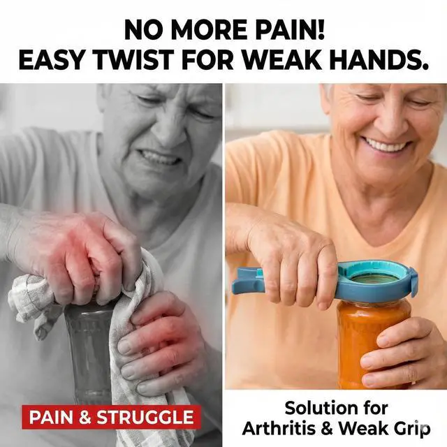 Alt view image 5 of 7 - Jar Opener Bottle Opener and Can Opener for Weak hands - Seniors with Arthritis and Anyone with Low Strength - Mutil Jar Opener Get Lids Off Easily - Blue and Grey