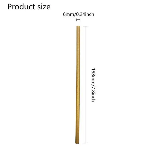 Alt view image 2 of 7 - 100 Pack Kraft Paper Straws Biodegradable co-Friendly Drinking Bulk for Party Supplies, Bridal/Baby Shower, Birthday, Mixed Drinks, Weddings, Restaurant, Food Service