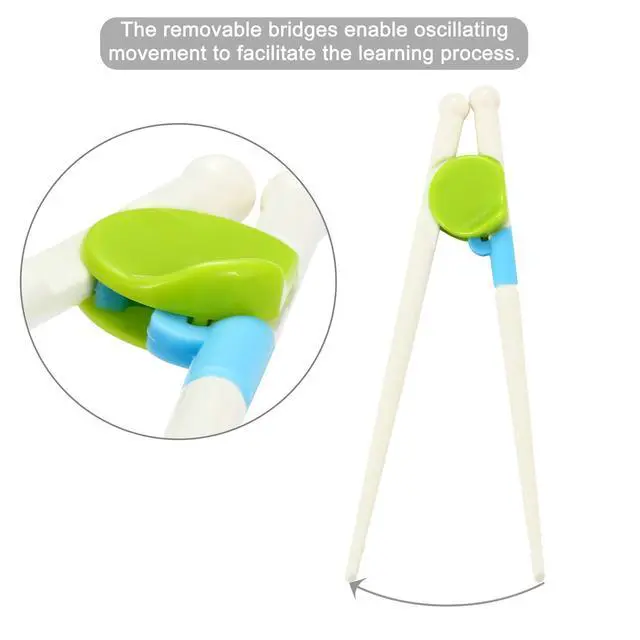Alt view image 5 of 6 - 2 Pairs Kids Training Chopsticks, Reusable Dishwasher Safe | Children Learning Practice Chopsticks for Beginners Toddler, Develops Fine Motor Brain Skills