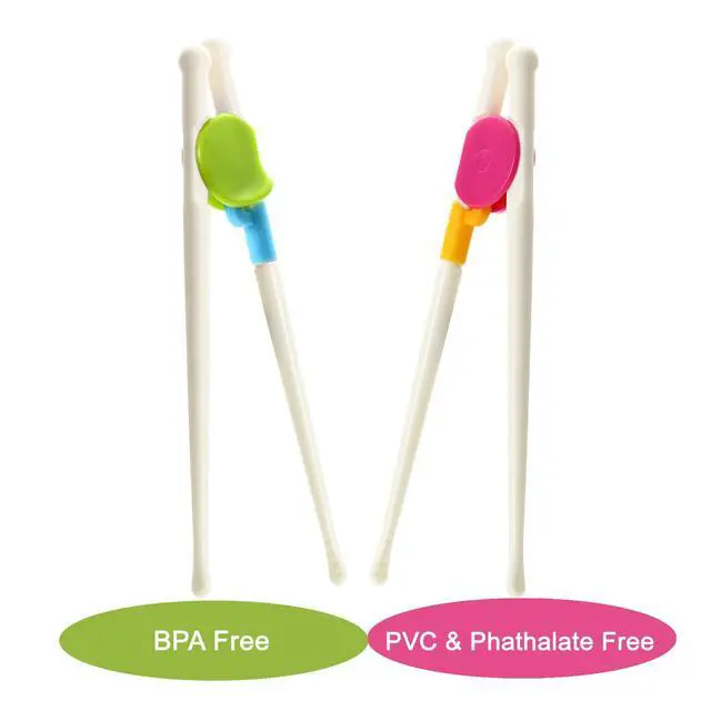 Alt view image 6 of 6 - 2 Pairs Kids Training Chopsticks, Reusable Dishwasher Safe | Children Learning Practice Chopsticks for Beginners Toddler, Develops Fine Motor Brain Skills