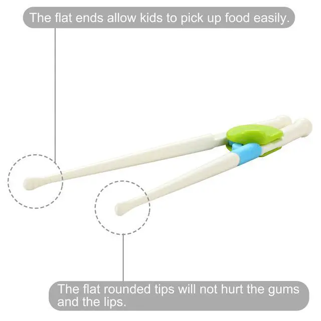 Alt view image 4 of 6 - 2 Pairs Kids Training Chopsticks, Reusable Dishwasher Safe | Children Learning Practice Chopsticks for Beginners Toddler, Develops Fine Motor Brain Skills