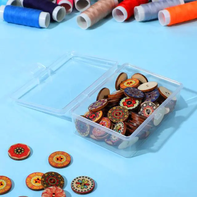 Alt view image 4 of 7 - 2PCS Small Plastic Storage Containers with Lids, Bead Storage Containers Rectangle Clear Plastic Box for Jewelry, Game Pieces and Crafts Items (3.86 X 2.68 X 1.30in)