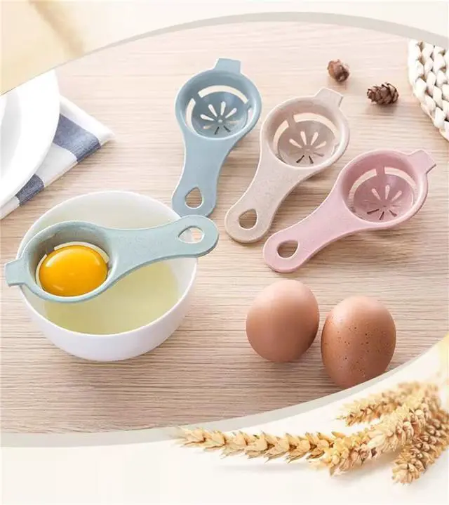 Alt view image 2 of 6 - 6PCS Egg Separator - Food Grade Egg Yolk & White Separator Tool, Kitchen Baking Gadget with Strainer Filter for Easy Egg Splitting