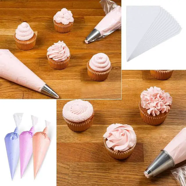Alt view image 3 of 7 - Disposable Small Piping Bags 8 inch 100pcs, Mini Piping Bags | Pastry Piping Bags for Cream Frosting, Icing Bags for Cake and Dessert Decorations Cake Decoration and Desserts