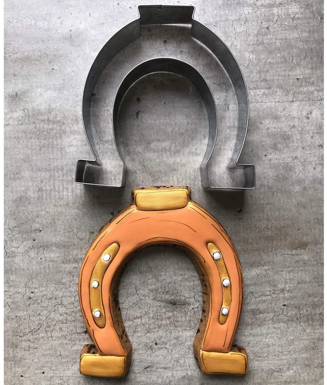 Alt view image 3 of 7 - Lucky Horseshoe Cookie Cutter, 4.3 x 4.5 inches | Decent Size, Simple Classic Shape, Premium Stainless Steel, Durable for Repeated Use, Dishwasher Safe, For Dough & Fondant