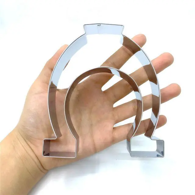 Alt view image 4 of 7 - Lucky Horseshoe Cookie Cutter, 4.3 x 4.5 inches | Decent Size, Simple Classic Shape, Premium Stainless Steel, Durable for Repeated Use, Dishwasher Safe, For Dough & Fondant