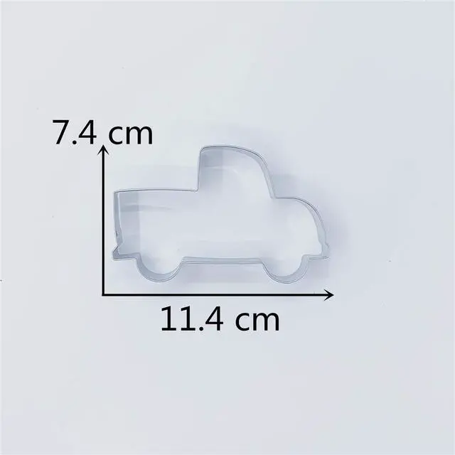 Alt view image 3 of 7 - Vehicle Pick-up Truck Cookie Cutter - 4.5 x 2.9 inches - Stainless Steel
