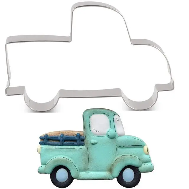 Alt view image 7 of 7 - Vehicle Pick-up Truck Cookie Cutter - 4.5 x 2.9 inches - Stainless Steel
