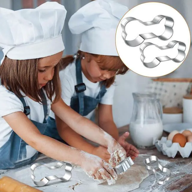 Alt view image 6 of 7 - Dog treats Cutters Set 6 Pieces Dog Cookie Cutter sets Different Sizes Mini Small Medium Big Cut Out for Homemade Treats and Baking