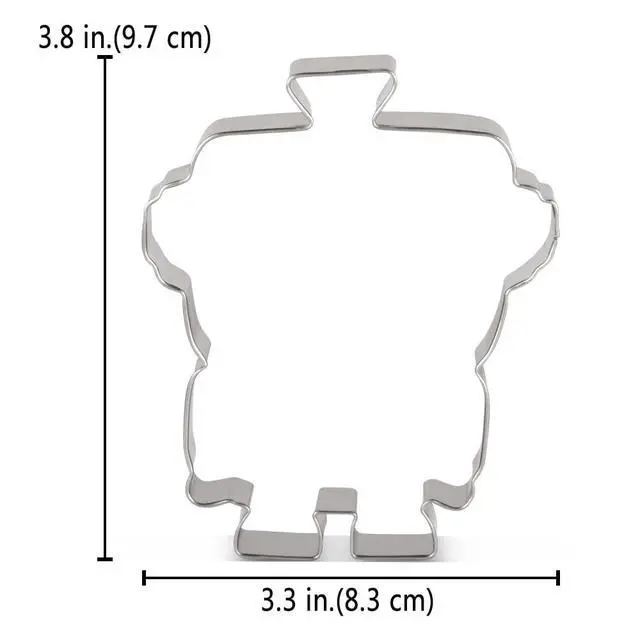 Alt view image 2 of 6 - Robot Cookie Cutter, 3.8 inch | Decent Size, Simple Classic Shape, Premium Stainless Steel, Durable for Repeated Use, Dishwasher Safe, For Dough & Fondant