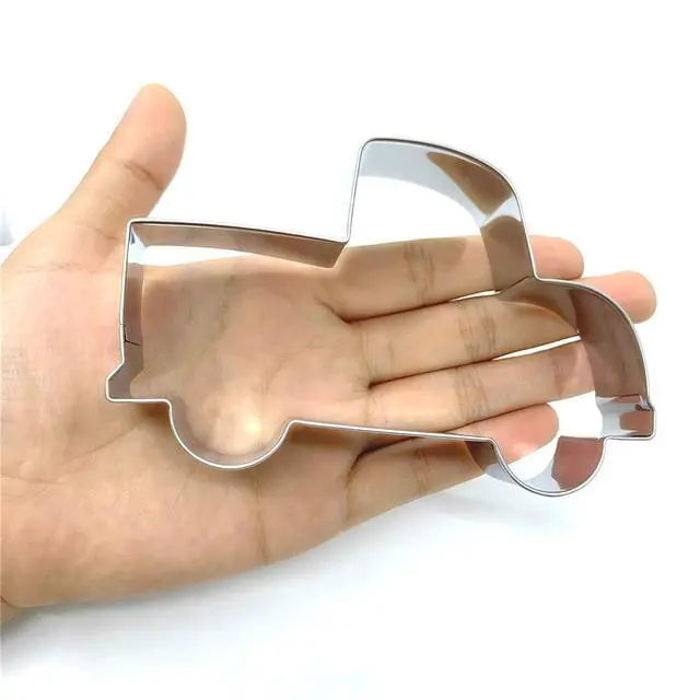 Alt view image 4 of 7 - Vehicle Pick-up Truck Cookie Cutter - 4.5 x 2.9 inches - Stainless Steel
