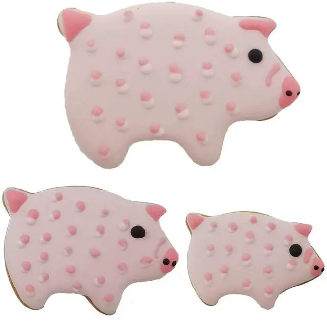 Alt view image 6 of 7 - Mini Pig Shaped Cookie Cutters Set Stainless Steel 3Pcs | Farm Theme Cute Piggy Fondant Molds for Sugar Biscuit, Cake Decor, Holiday Baking, Playdough Clay DIY & Handmade Crafts