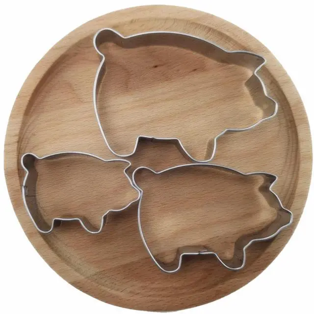 Alt view image 7 of 7 - Mini Pig Shaped Cookie Cutters Set Stainless Steel 3Pcs | Farm Theme Cute Piggy Fondant Molds for Sugar Biscuit, Cake Decor, Holiday Baking, Playdough Clay DIY & Handmade Crafts