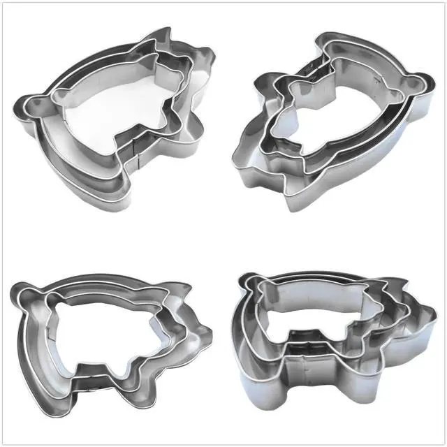 Alt view image 5 of 7 - Mini Pig Shaped Cookie Cutters Set Stainless Steel 3Pcs | Farm Theme Cute Piggy Fondant Molds for Sugar Biscuit, Cake Decor, Holiday Baking, Playdough Clay DIY & Handmade Crafts
