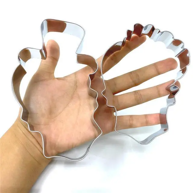 Alt view image 4 of 7 - Halloween Sugar Skull Cookie Cutter Set of 2-Pc | Including: Skull with Hat, Skull with Flower, Decent Size, Premium Stainless Steel, Durable for Repeated Use, Dishwasher Safe