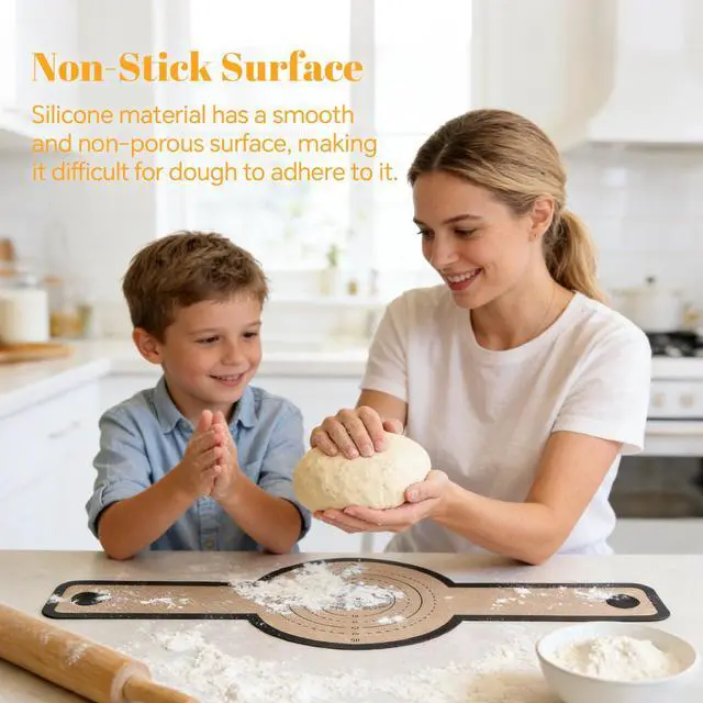 Alt view image 5 of 7 - Silicone Baking Mat For Dutch Oven,2 Pcs Sourdough Silicone Bread Sling | Round Non-Stick Bread Mat,Bread Silicone Baking Sling With Long Handles For Bread Oven